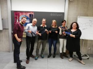 Die besten Redner des Abends (v.l. Präsident Markus, Christian, Michel, Katja, Tanya, Nicole)